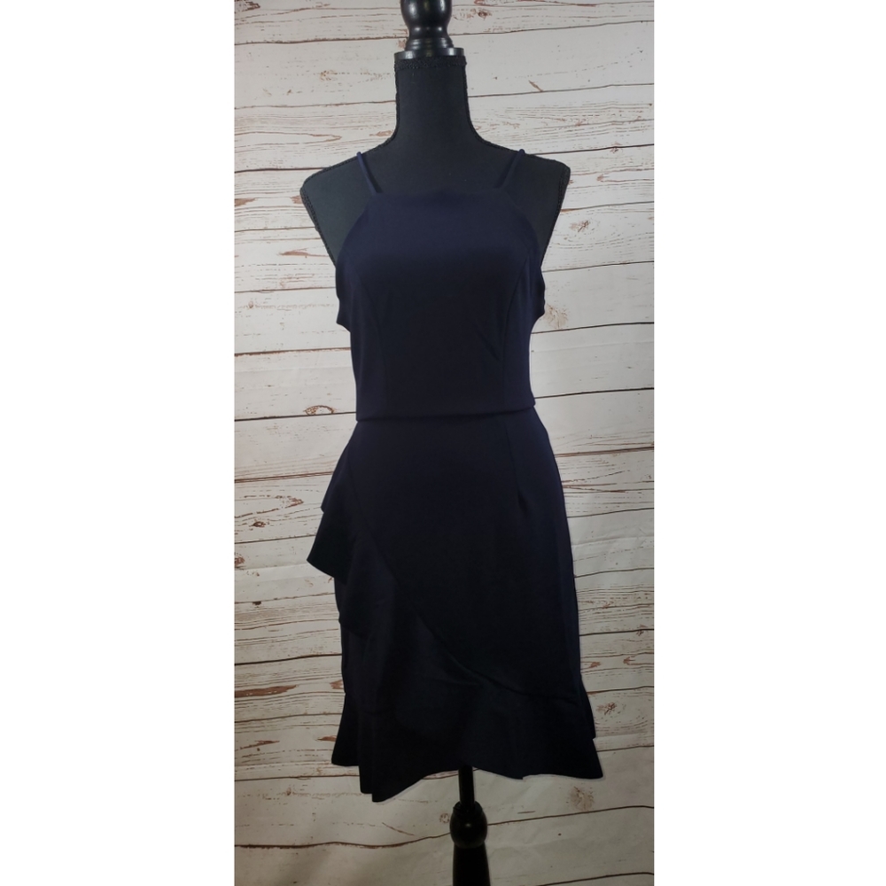 Gorgeous Navy Blue Spaghetti Strap Crop Dress - Picture 3 of 3